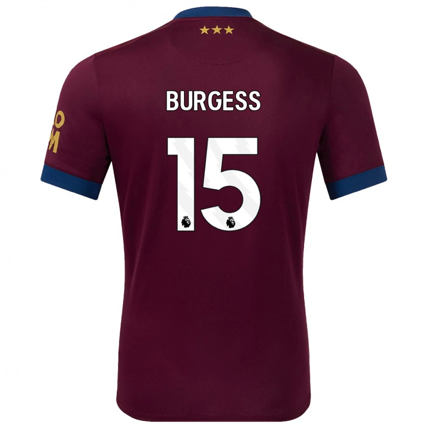Danxen Kobiety Cameron Burgess #15 Brązowy Wyjazdowa Koszulka 2024/25 Koszulki Klubowe