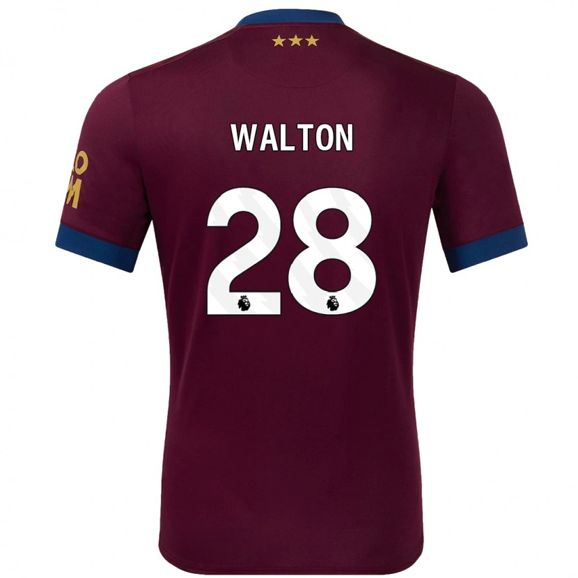 Danxen Kobiety Christian Walton #28 Brązowy Wyjazdowa Koszulka 2024/25 Koszulki Klubowe