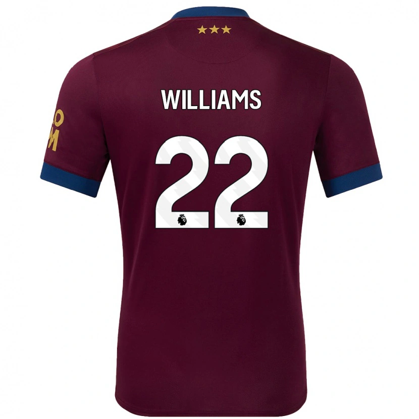 Danxen Kobiety Evie Williams #22 Brązowy Wyjazdowa Koszulka 2024/25 Koszulki Klubowe