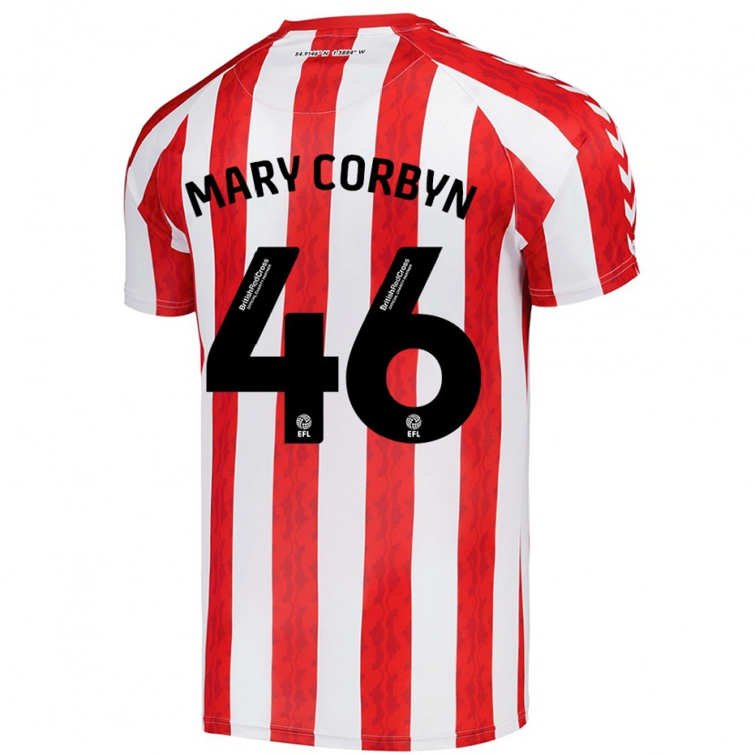 Danxen Dzieci Mary Corbyn #46 Czerwony Biały Domowa Koszulka 2024/25 Koszulki Klubowe