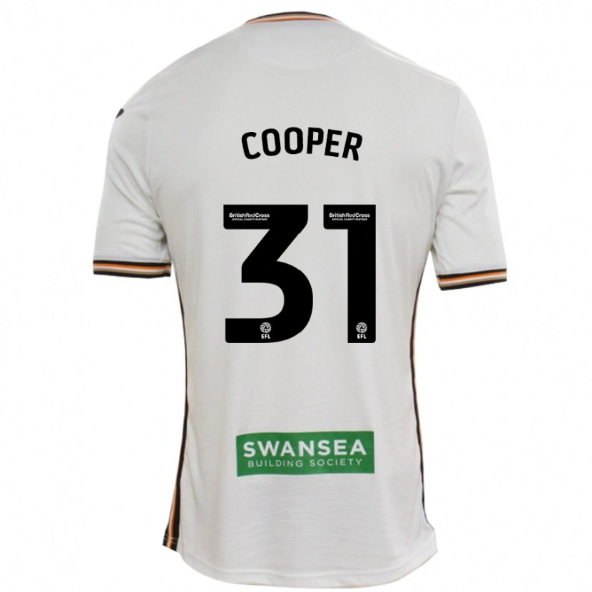 Danxen Dzieci Oliver Cooper #31 Biały Domowa Koszulka 2024/25 Koszulki Klubowe