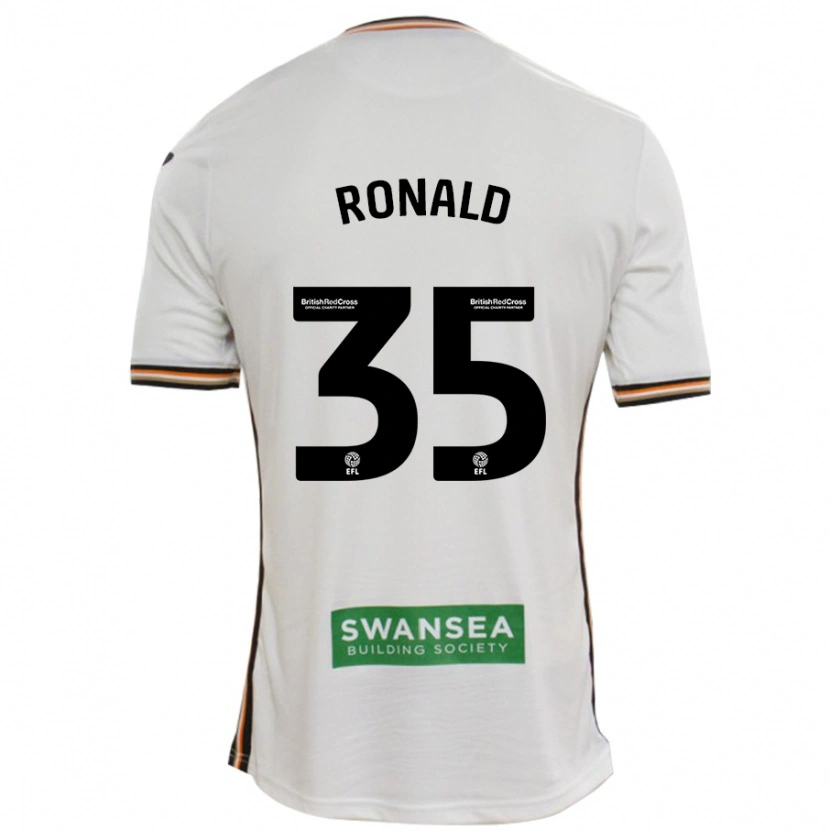 Danxen Dzieci Ronald #35 Biały Domowa Koszulka 2024/25 Koszulki Klubowe