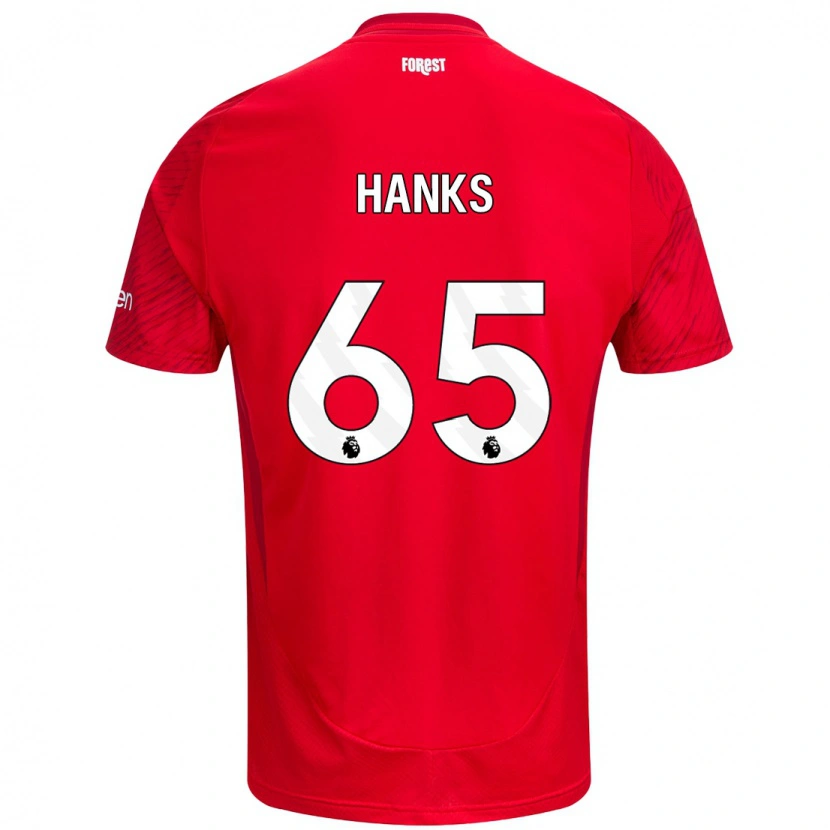 Danxen Dzieci Justin Hanks #65 Czerwony Biały Domowa Koszulka 2024/25 Koszulki Klubowe
