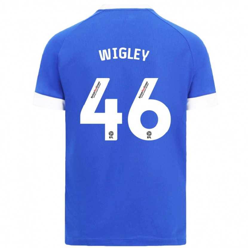 Danxen Dzieci Morgan Wigley #46 Błękitny Niebo Domowa Koszulka 2024/25 Koszulki Klubowe