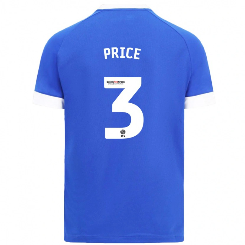 Danxen Dzieci Ffion Price #3 Błękitny Niebo Domowa Koszulka 2024/25 Koszulki Klubowe