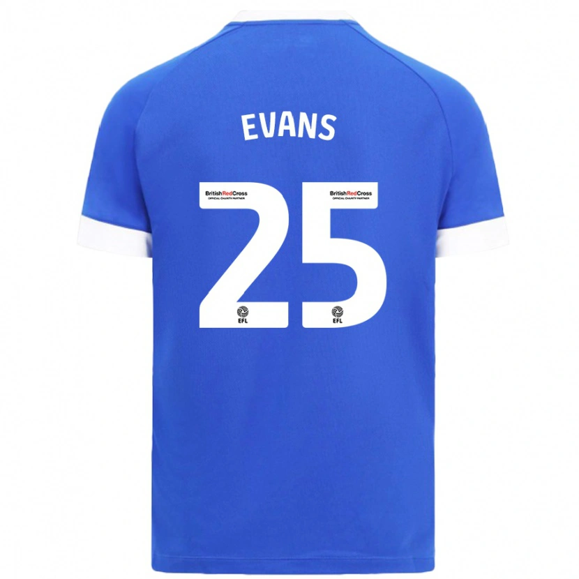Danxen Dzieci Kieron Evans #25 Błękitny Niebo Domowa Koszulka 2024/25 Koszulki Klubowe