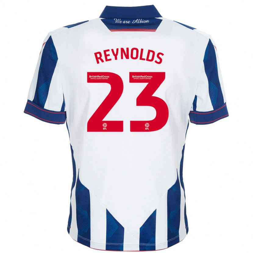 Danxen Dzieci Taylor Reynolds #23 Biały Ciemnoniebieski Domowa Koszulka 2024/25 Koszulki Klubowe