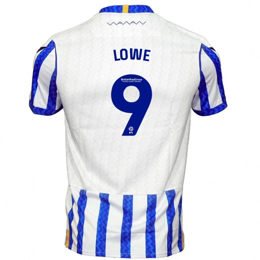 Danxen Dzieci Jamal Lowe #9 Niebieski Biały Domowa Koszulka 2024/25 Koszulki Klubowe
