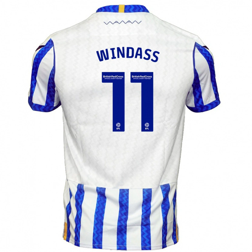 Danxen Dzieci Josh Windass #11 Niebieski Biały Domowa Koszulka 2024/25 Koszulki Klubowe