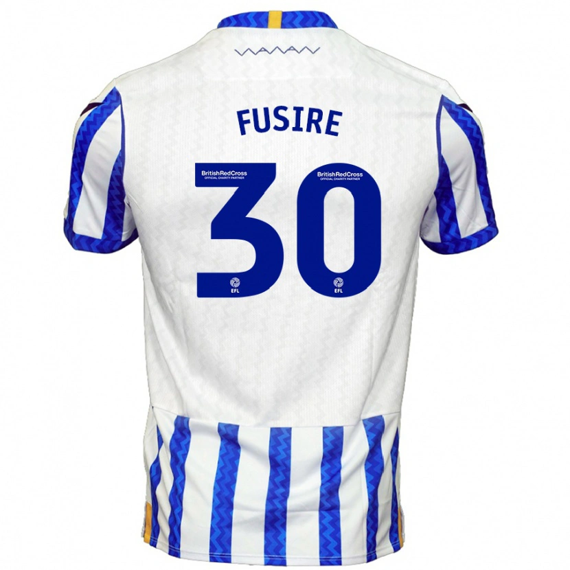 Danxen Dzieci Sean Fusire #30 Niebieski Biały Domowa Koszulka 2024/25 Koszulki Klubowe
