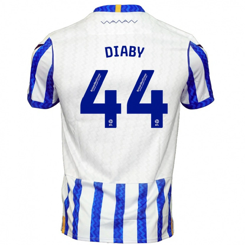 Danxen Dzieci Momo Diaby #44 Niebieski Biały Domowa Koszulka 2024/25 Koszulki Klubowe
