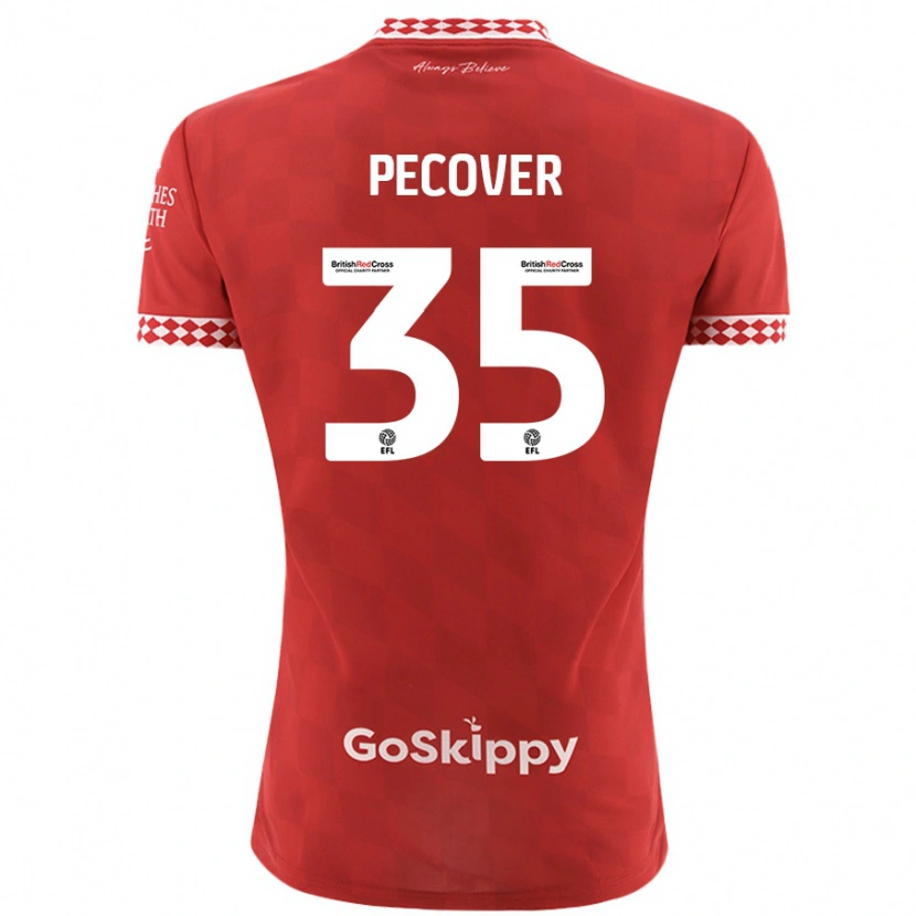 Danxen Dzieci Leo Pecover #35 Czerwony Domowa Koszulka 2024/25 Koszulki Klubowe