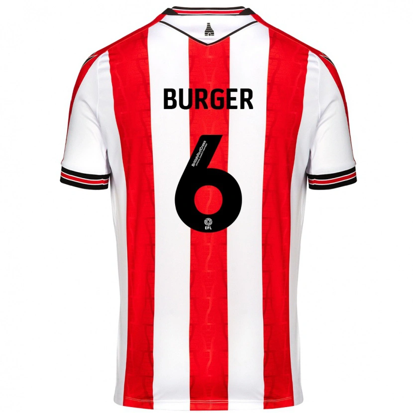 Danxen Dzieci Wouter Burger #6 Czerwony Biały Domowa Koszulka 2024/25 Koszulki Klubowe