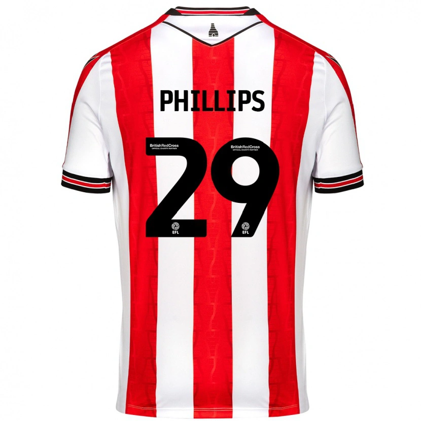 Danxen Dzieci D'margio Wright-Phillips #29 Czerwony Biały Domowa Koszulka 2024/25 Koszulki Klubowe