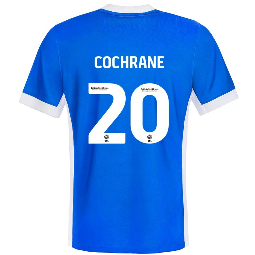 Danxen Dzieci Alex Cochrane #20 Niebieski Biały Domowa Koszulka 2024/25 Koszulki Klubowe