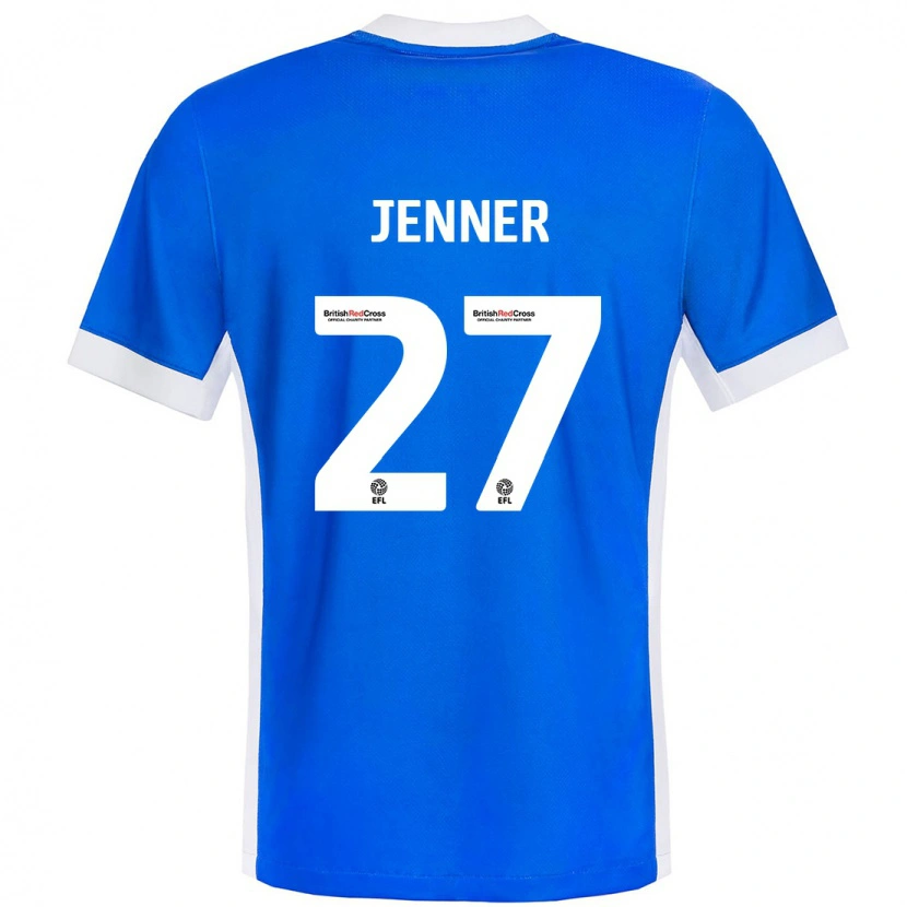 Danxen Dzieci Abbi Jenner #27 Niebieski Biały Domowa Koszulka 2024/25 Koszulki Klubowe