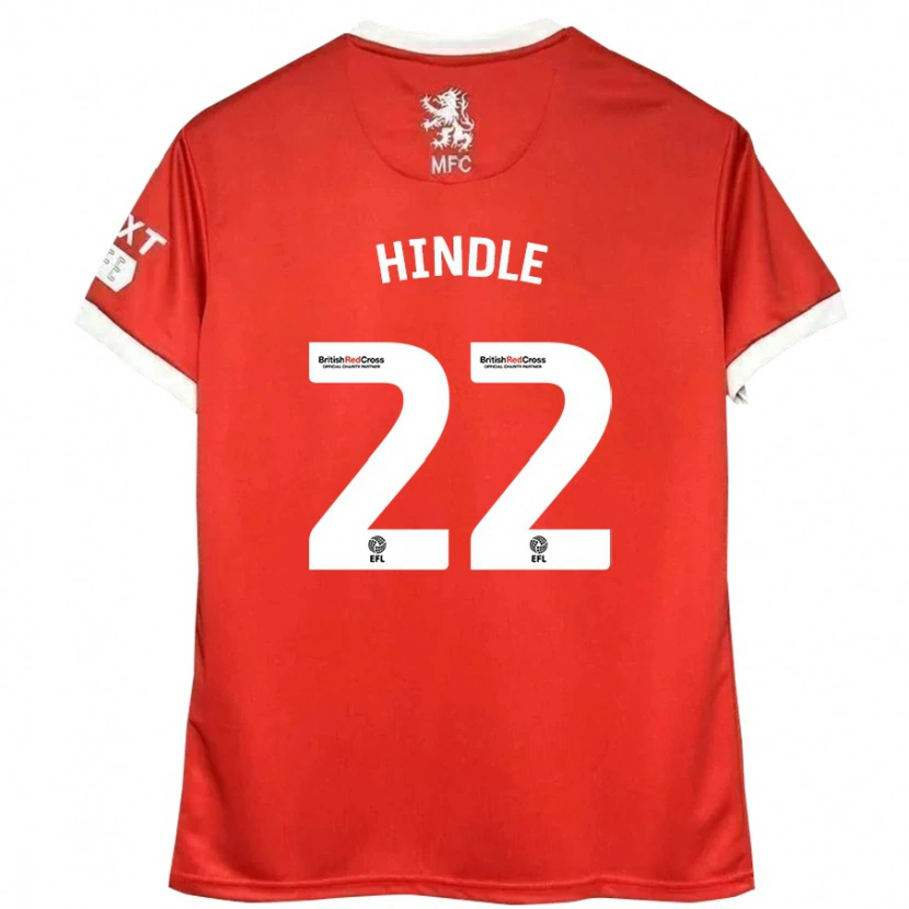 Danxen Dzieci Rachel Hindle #22 Czerwony Biały Domowa Koszulka 2024/25 Koszulki Klubowe