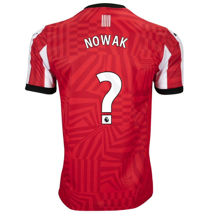 Danxen Dzieci Jakub Nowak #0 Czerwony Biały Domowa Koszulka 2024/25 Koszulki Klubowe