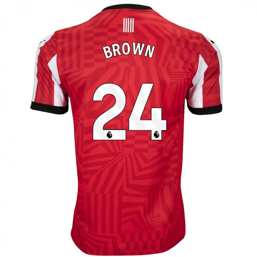 Danxen Dzieci Rachel Brown #24 Czerwony Biały Domowa Koszulka 2024/25 Koszulki Klubowe