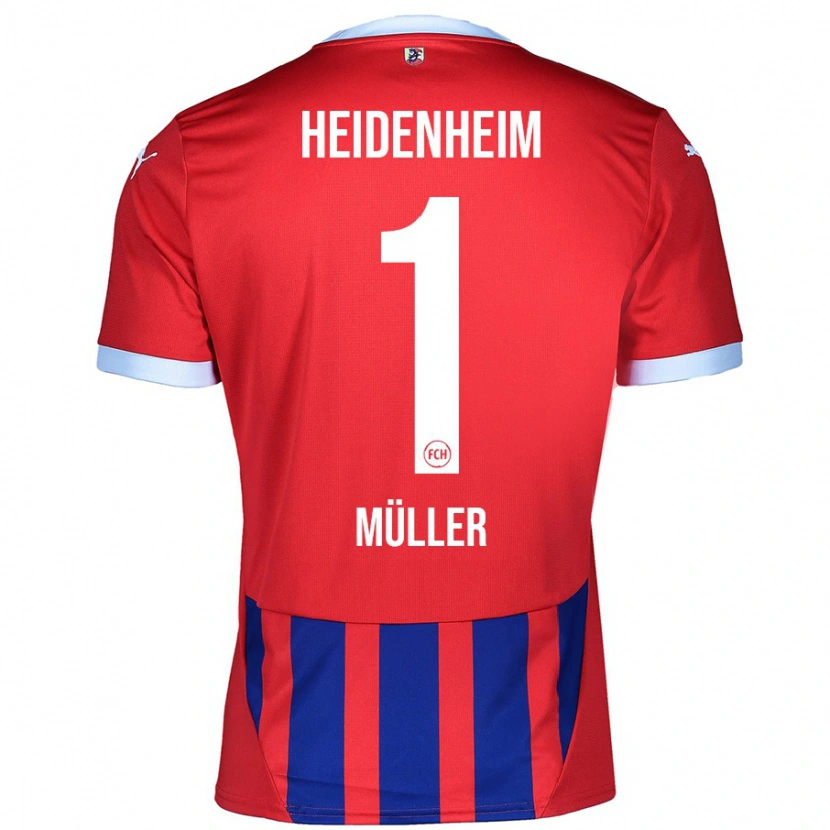 Danxen Dzieci Kevin Müller #1 Czerwony Niebieski Domowa Koszulka 2024/25 Koszulki Klubowe