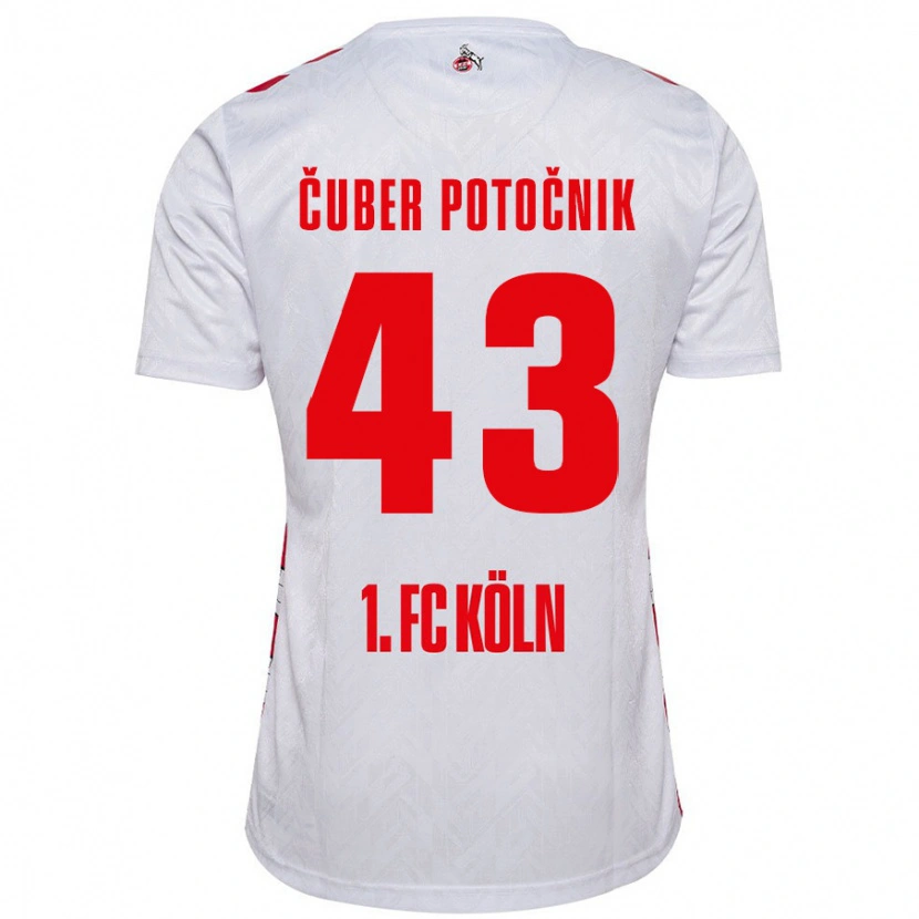 Danxen Dzieci Jaka Cuber Potocnik #43 Biały Czerwony Domowa Koszulka 2024/25 Koszulki Klubowe