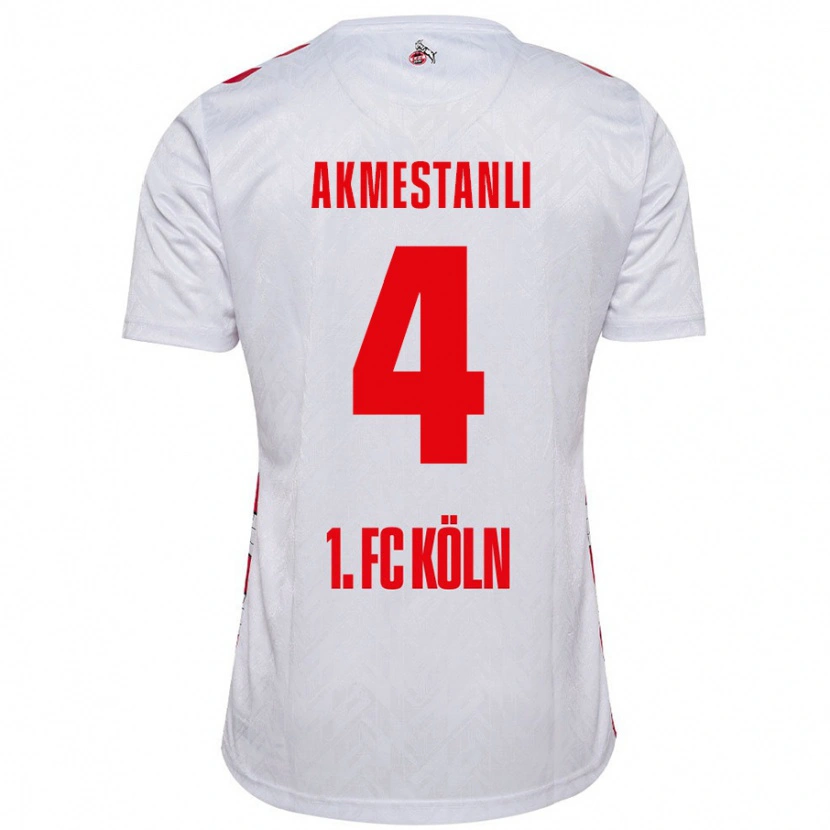 Danxen Dzieci Teoman Akmestanli #4 Biały Czerwony Domowa Koszulka 2024/25 Koszulki Klubowe