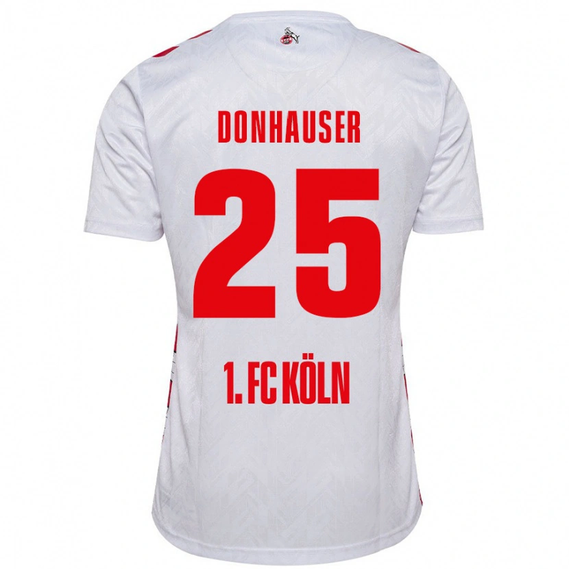 Danxen Dzieci Laura Donhauser #25 Biały Czerwony Domowa Koszulka 2024/25 Koszulki Klubowe