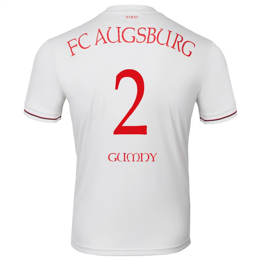Danxen Dzieci Robert Gumny #2 Biały Domowa Koszulka 2024/25 Koszulki Klubowe