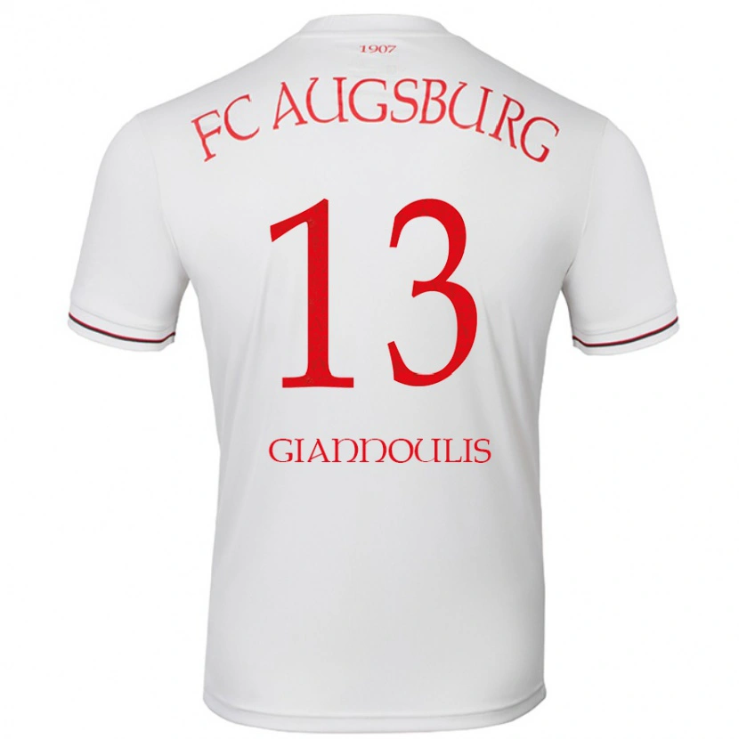 Danxen Dzieci Dimitrios Giannoulis #13 Biały Domowa Koszulka 2024/25 Koszulki Klubowe