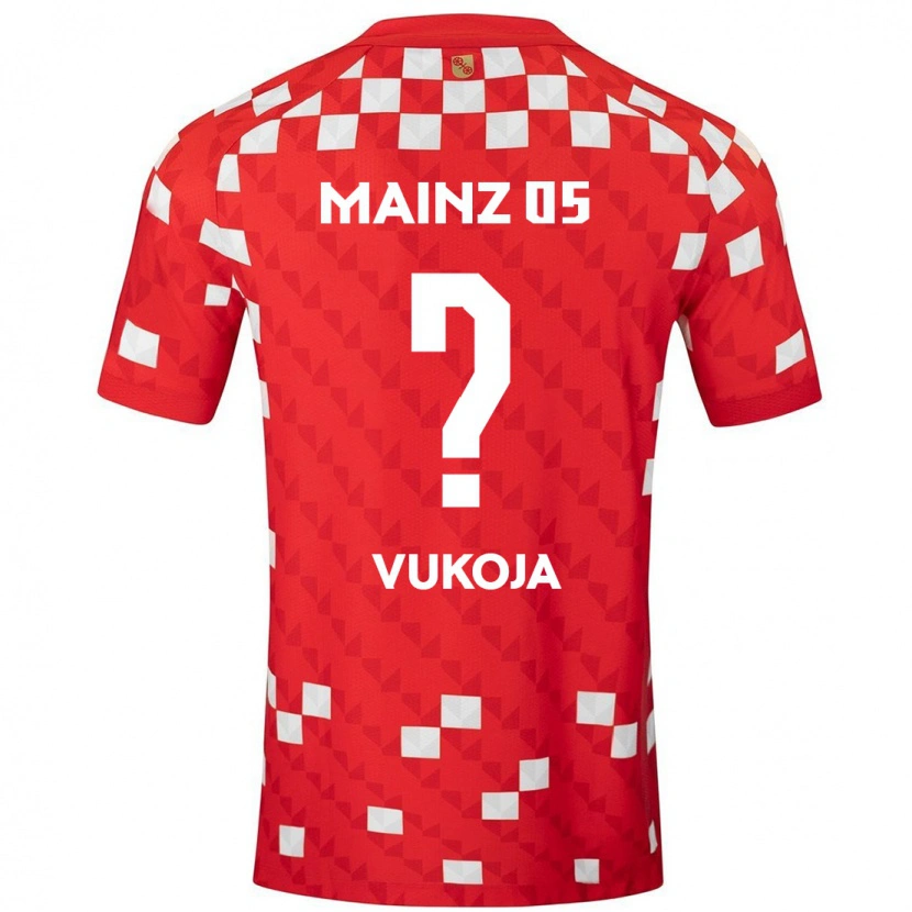Danxen Dzieci Luka Vukoja #0 Biały Czerwony Domowa Koszulka 2024/25 Koszulki Klubowe
