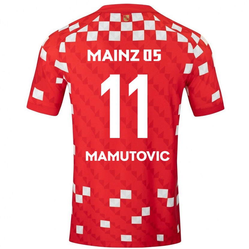 Danxen Dzieci David Mamutovic #11 Biały Czerwony Domowa Koszulka 2024/25 Koszulki Klubowe