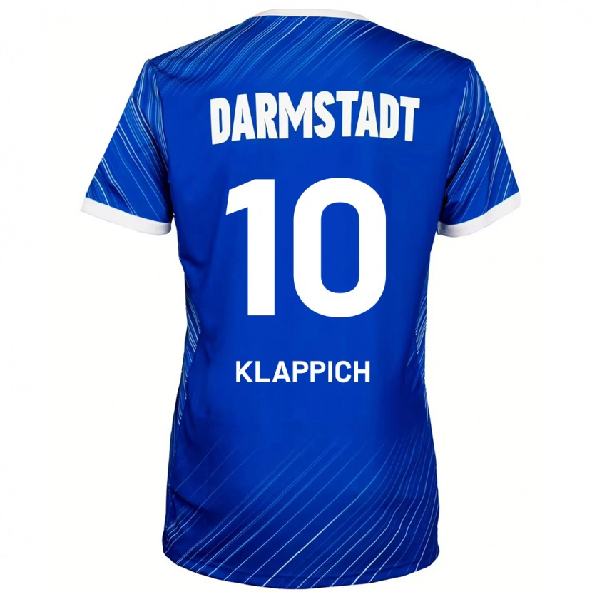 Danxen Dzieci Luis Klappich #10 Niebieski Biały Domowa Koszulka 2024/25 Koszulki Klubowe