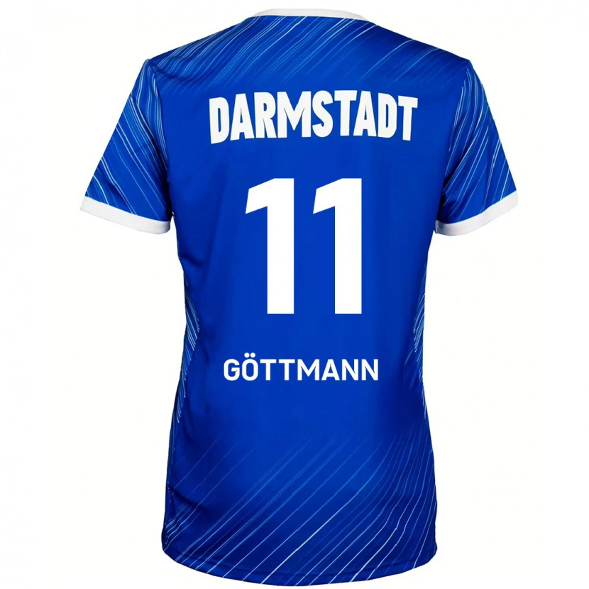 Danxen Dzieci Levin Göttmann #11 Niebieski Biały Domowa Koszulka 2024/25 Koszulki Klubowe