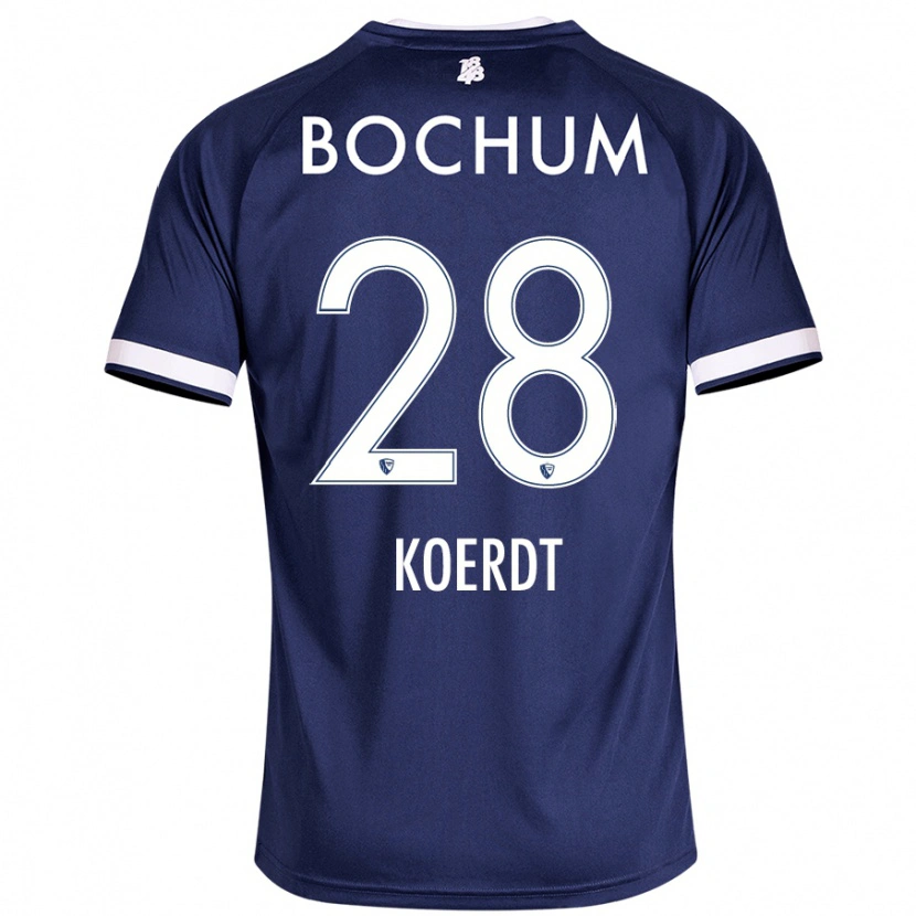 Danxen Dzieci Lennart Koerdt #28 Ciemnoniebieski Domowa Koszulka 2024/25 Koszulki Klubowe
