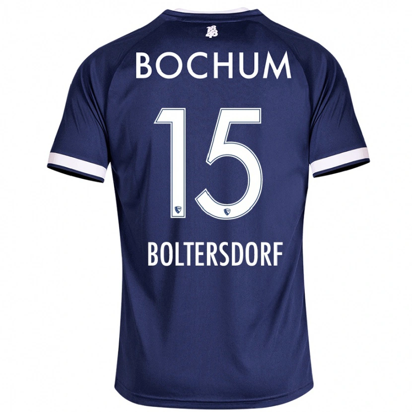 Danxen Dzieci Sebastian Boltersdorf #15 Ciemnoniebieski Domowa Koszulka 2024/25 Koszulki Klubowe