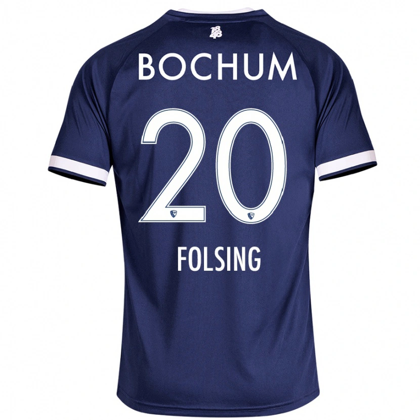 Danxen Dzieci Amelie Fölsing #20 Ciemnoniebieski Domowa Koszulka 2024/25 Koszulki Klubowe