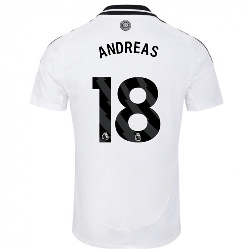 Danxen Dzieci Andreas Pereira #18 Biały Domowa Koszulka 2024/25 Koszulki Klubowe