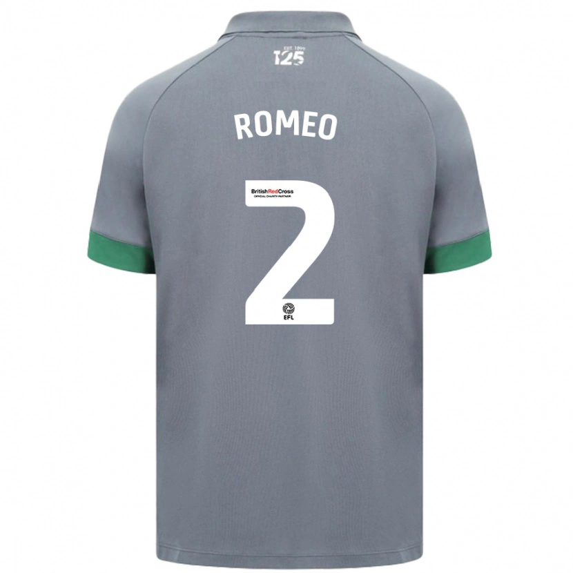 Danxen Dzieci Mahlon Romeo #2 Ciemnoszary Wyjazdowa Koszulka 2024/25 Koszulki Klubowe
