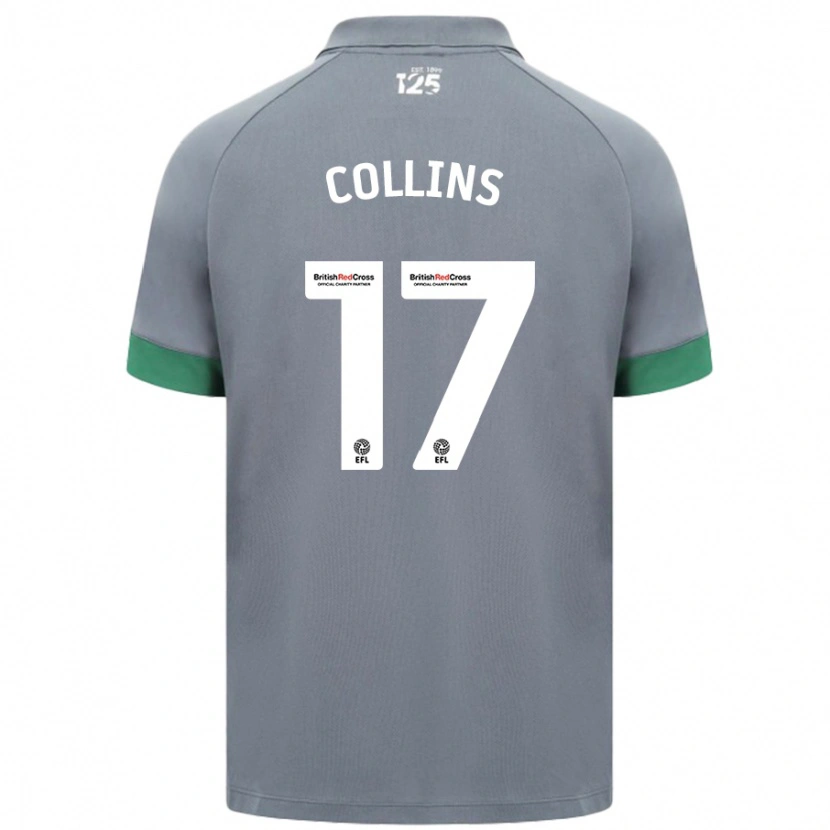 Danxen Dzieci Jamilu Collins #17 Ciemnoszary Wyjazdowa Koszulka 2024/25 Koszulki Klubowe