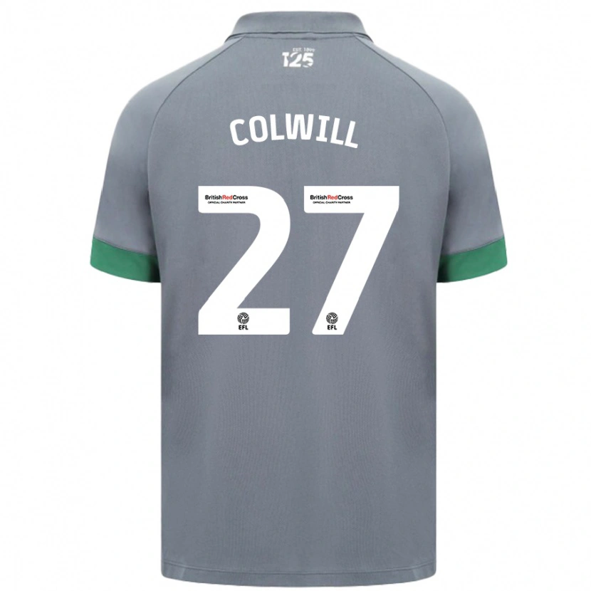 Danxen Dzieci Rubin Colwill #27 Ciemnoszary Wyjazdowa Koszulka 2024/25 Koszulki Klubowe