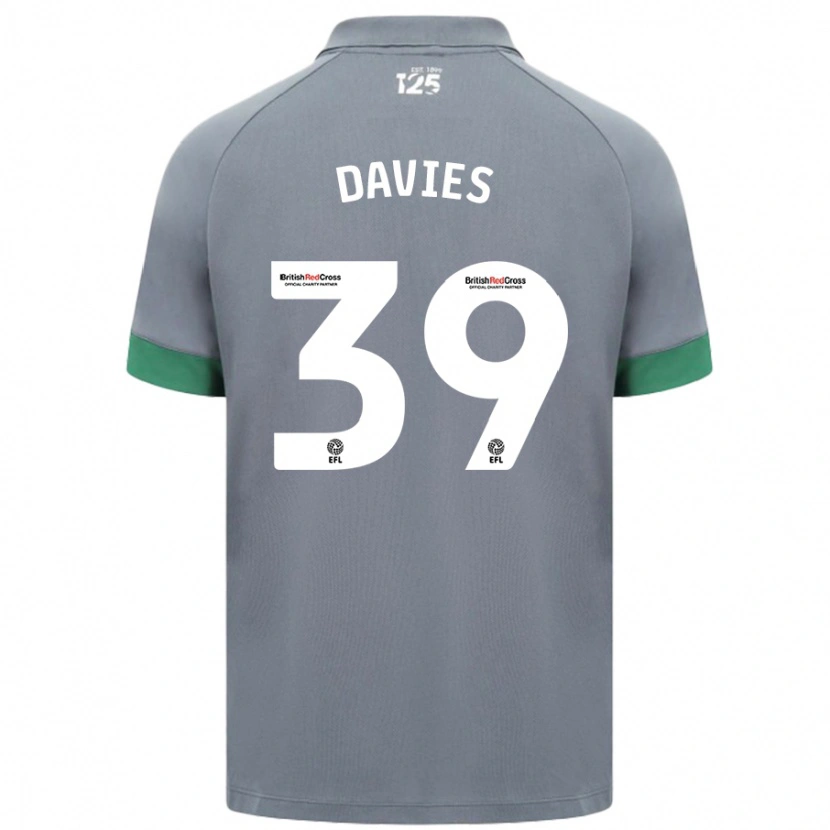 Danxen Dzieci Isaak Davies #39 Ciemnoszary Wyjazdowa Koszulka 2024/25 Koszulki Klubowe