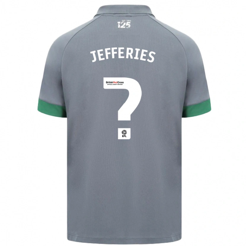 Danxen Dzieci Isaac Jefferies #0 Ciemnoszary Wyjazdowa Koszulka 2024/25 Koszulki Klubowe