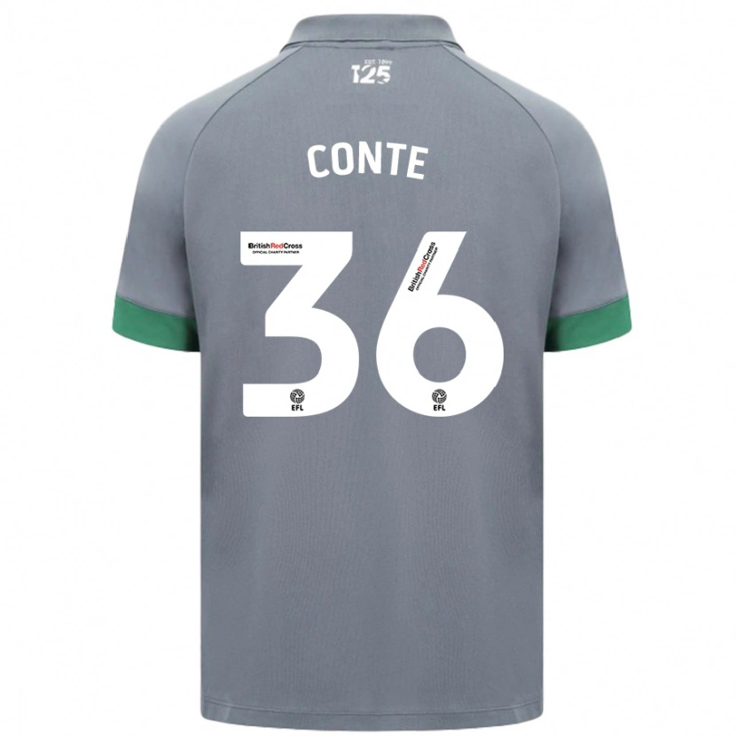 Danxen Dzieci Raheem Conte #36 Ciemnoszary Wyjazdowa Koszulka 2024/25 Koszulki Klubowe