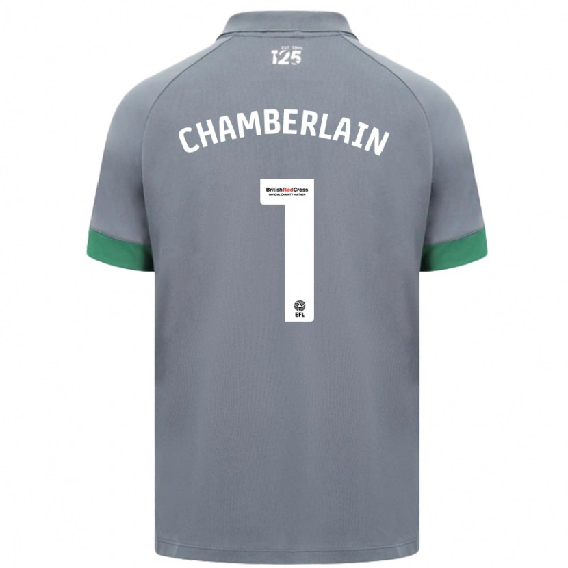 Danxen Dzieci Ceryn Chamberlain #1 Ciemnoszary Wyjazdowa Koszulka 2024/25 Koszulki Klubowe