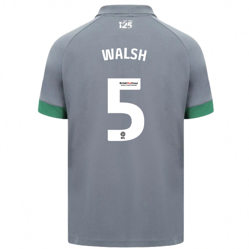 Danxen Dzieci Siobhan Walsh #5 Ciemnoszary Wyjazdowa Koszulka 2024/25 Koszulki Klubowe