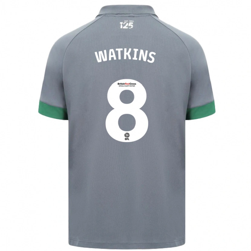 Danxen Dzieci Seren Watkins #8 Ciemnoszary Wyjazdowa Koszulka 2024/25 Koszulki Klubowe