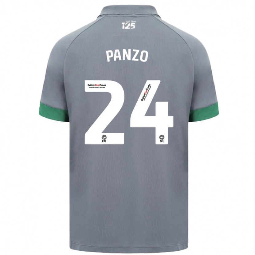 Danxen Dzieci Jonathan Panzo #24 Ciemnoszary Wyjazdowa Koszulka 2024/25 Koszulki Klubowe