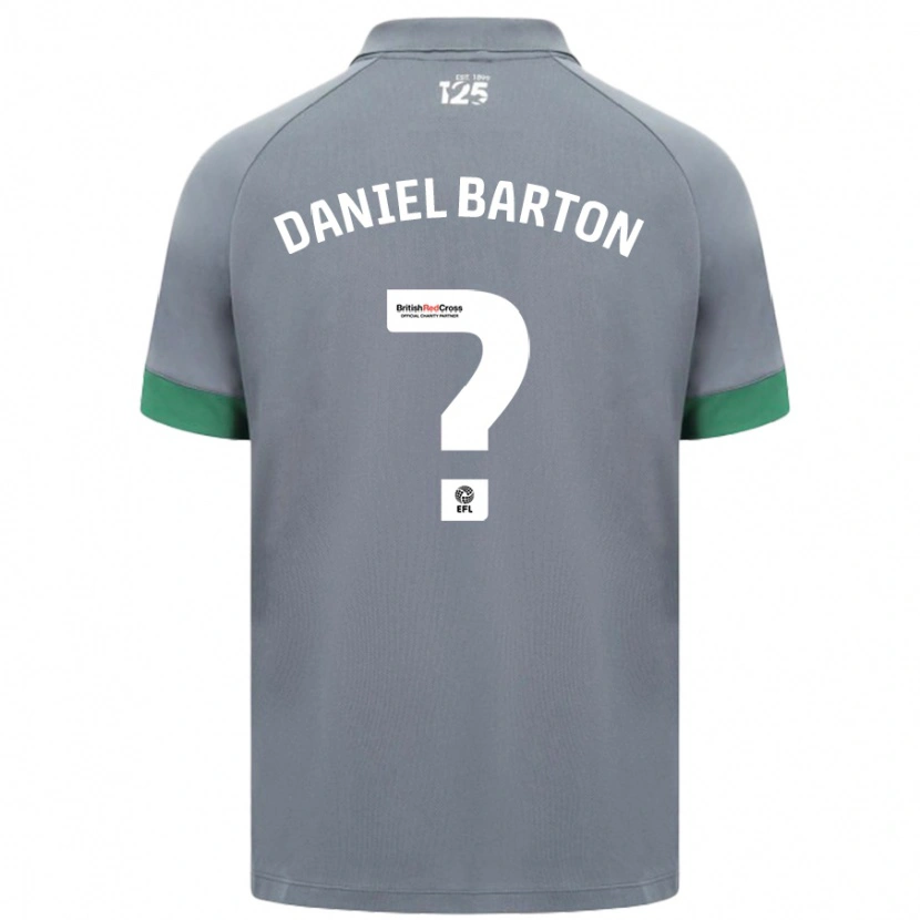 Danxen Dzieci Daniel Barton #0 Ciemnoszary Wyjazdowa Koszulka 2024/25 Koszulki Klubowe