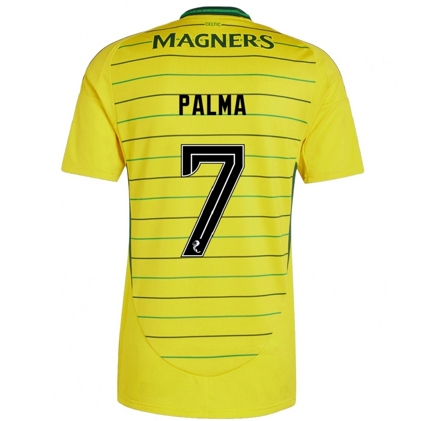 Danxen Dzieci Luis Palma #7 Żółty Wyjazdowa Koszulka 2024/25 Koszulki Klubowe