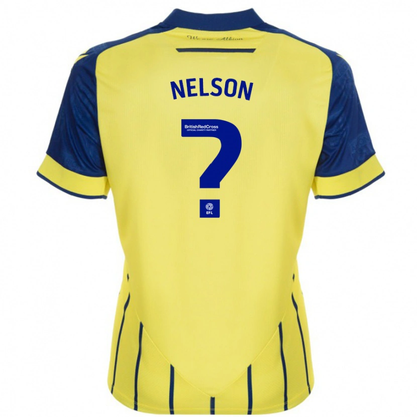 Danxen Dzieci Deago Nelson #0 Żółto-Niebieski Wyjazdowa Koszulka 2024/25 Koszulki Klubowe
